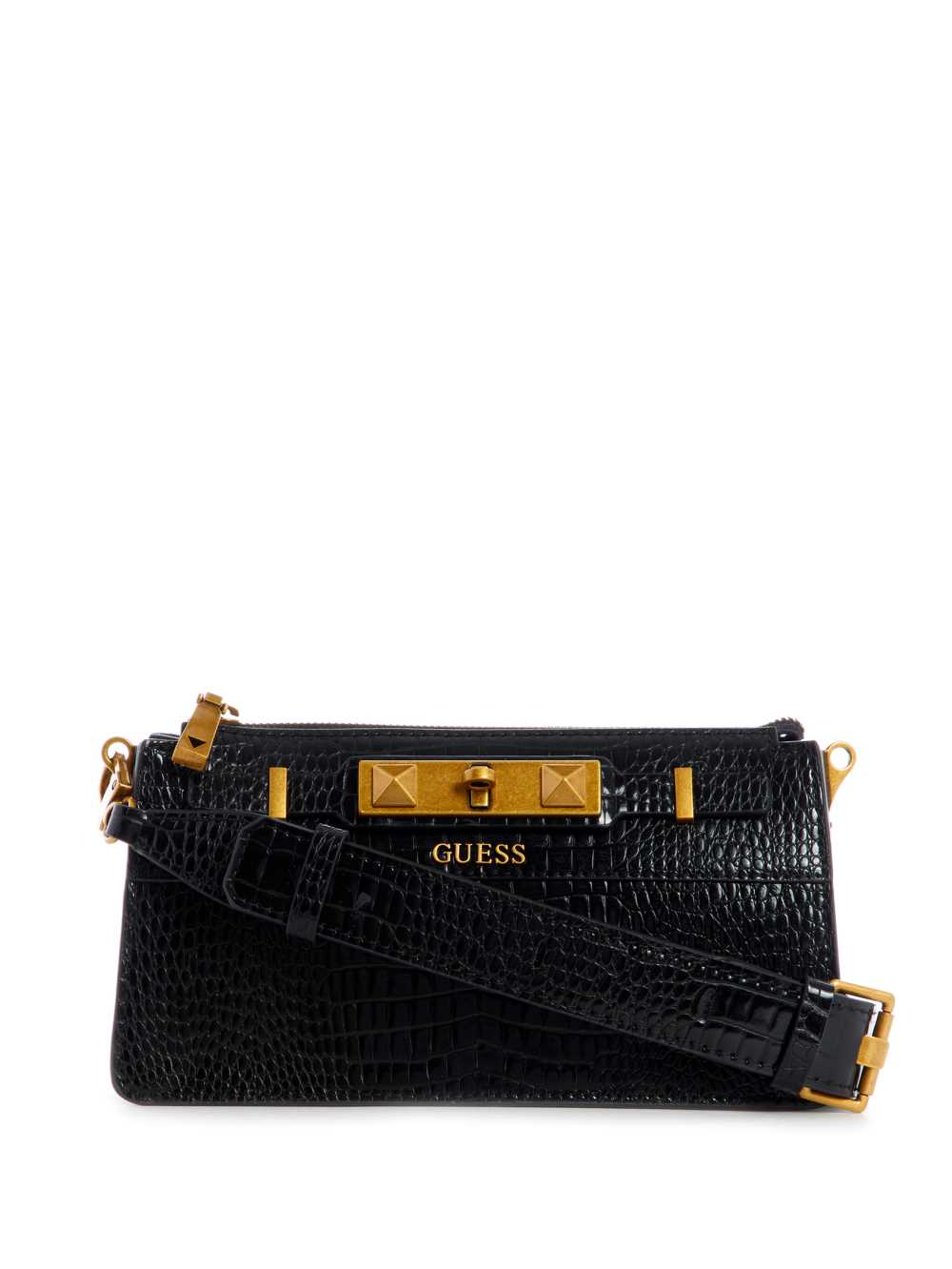 Black Women\'s Guess Raffie Mini Crossbody Bags Australia Sale | 061JMUXHD