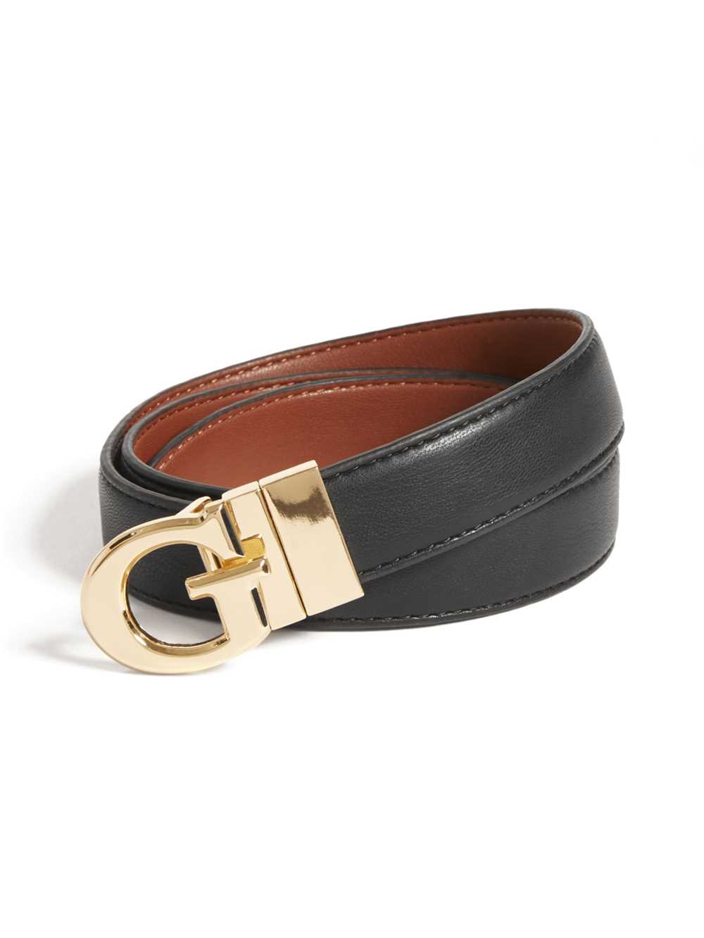 Black Women\'s Guess Reversible Logo Belts Australia Sale | 560HNVZIU