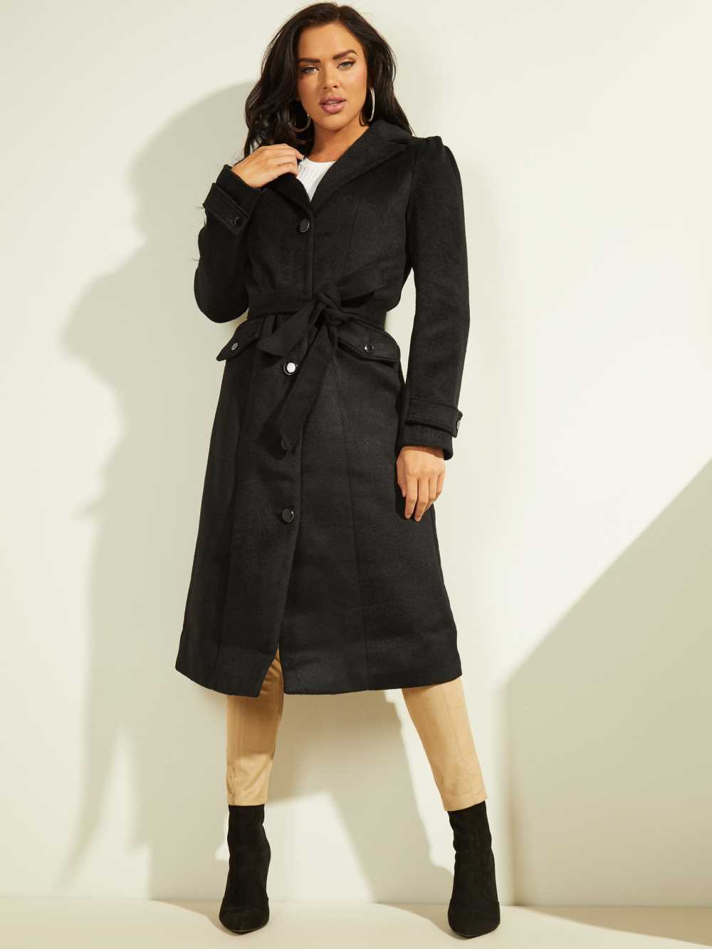 Black Women's Guess Ruby Coats Australia Sale | 609AIVXHG