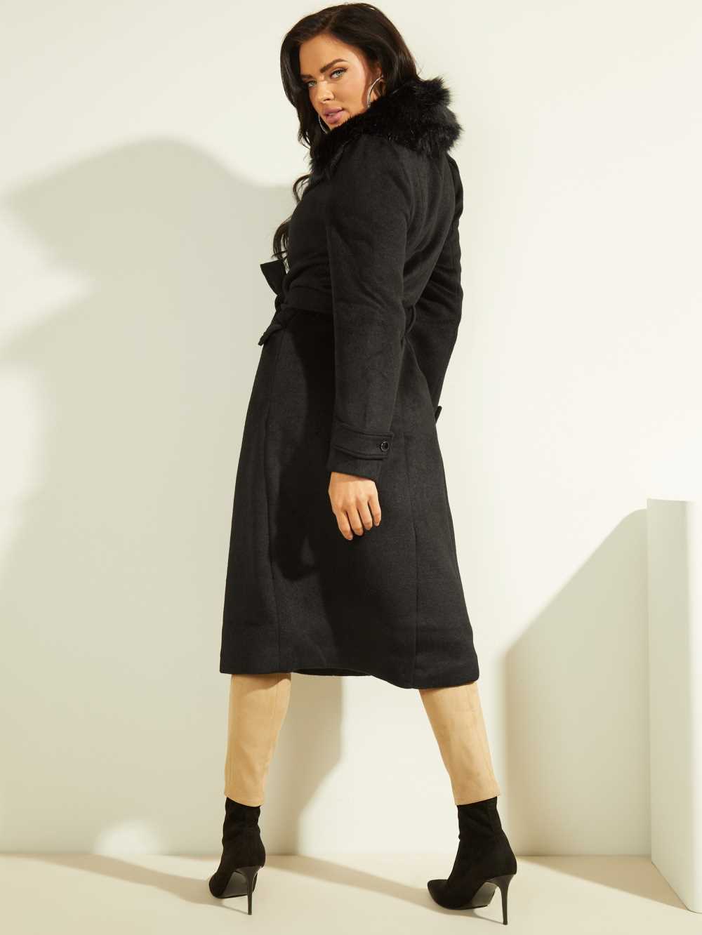 Black Women's Guess Ruby Coats Australia Sale | 609AIVXHG