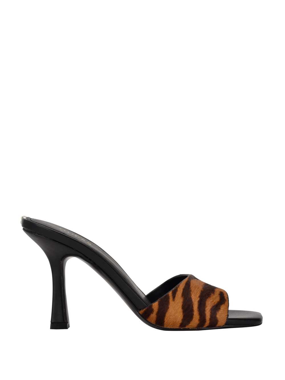 Black Women's Guess Seldiey Square-Toe Tiger Mules Mules Australia Sale | 904TEVCFI