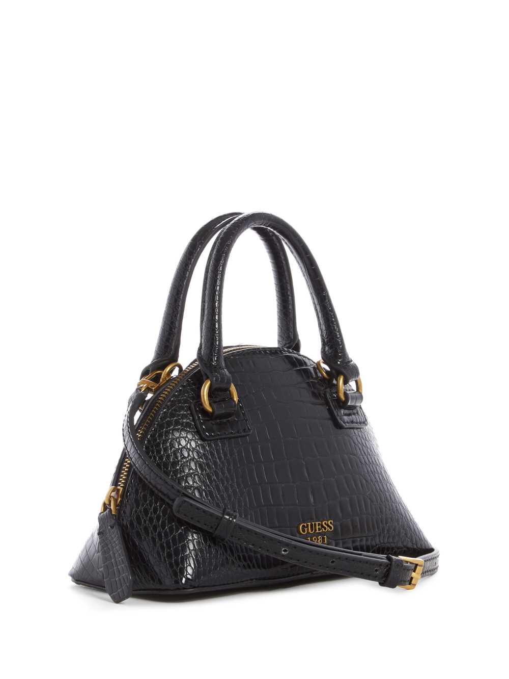 Black Women's Guess Shilah Small Dome Crossbody Bags Australia Sale | 713BLKPON