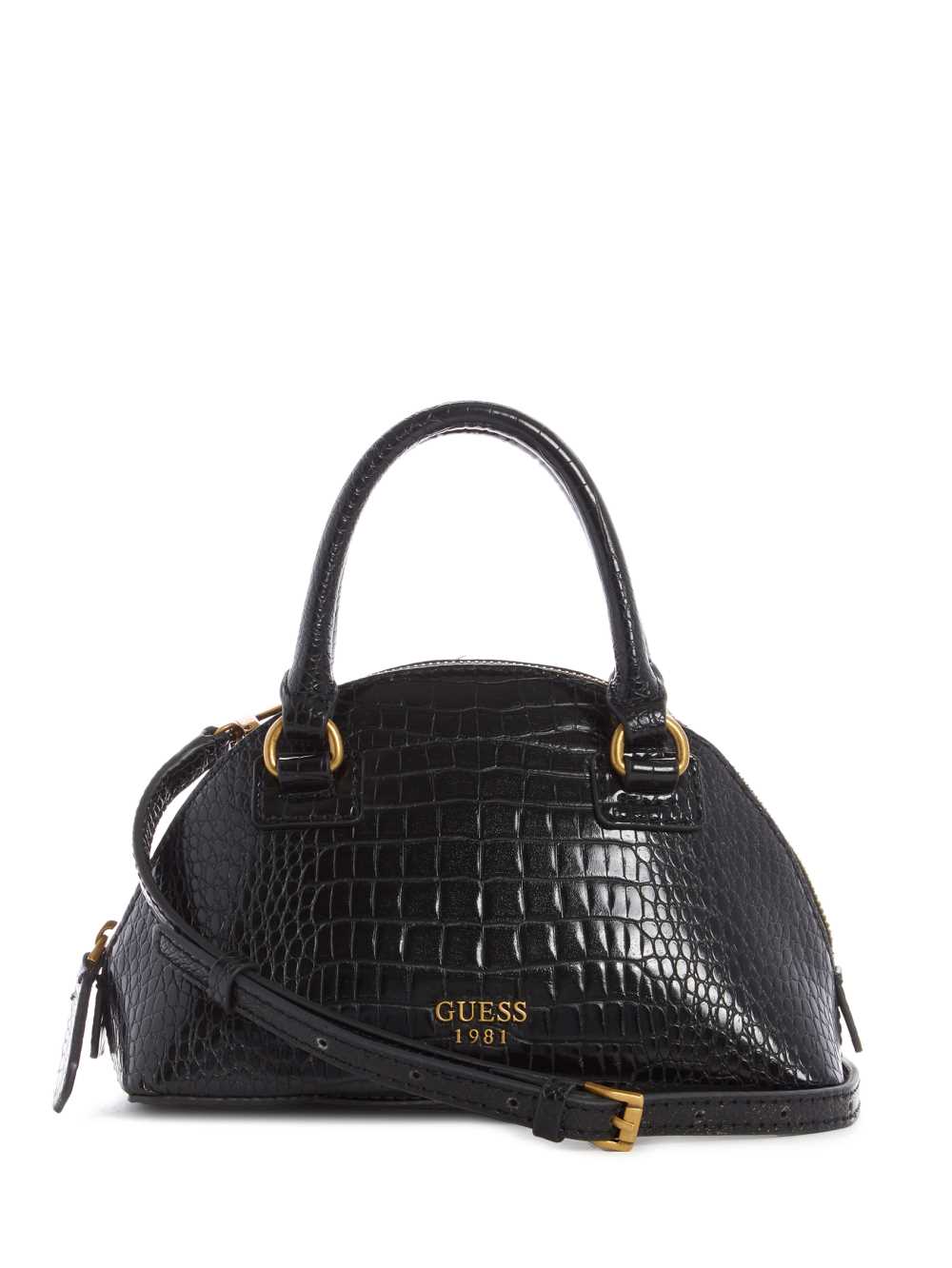 Black Women\'s Guess Shilah Small Dome Crossbody Bags Australia Sale | 713BLKPON