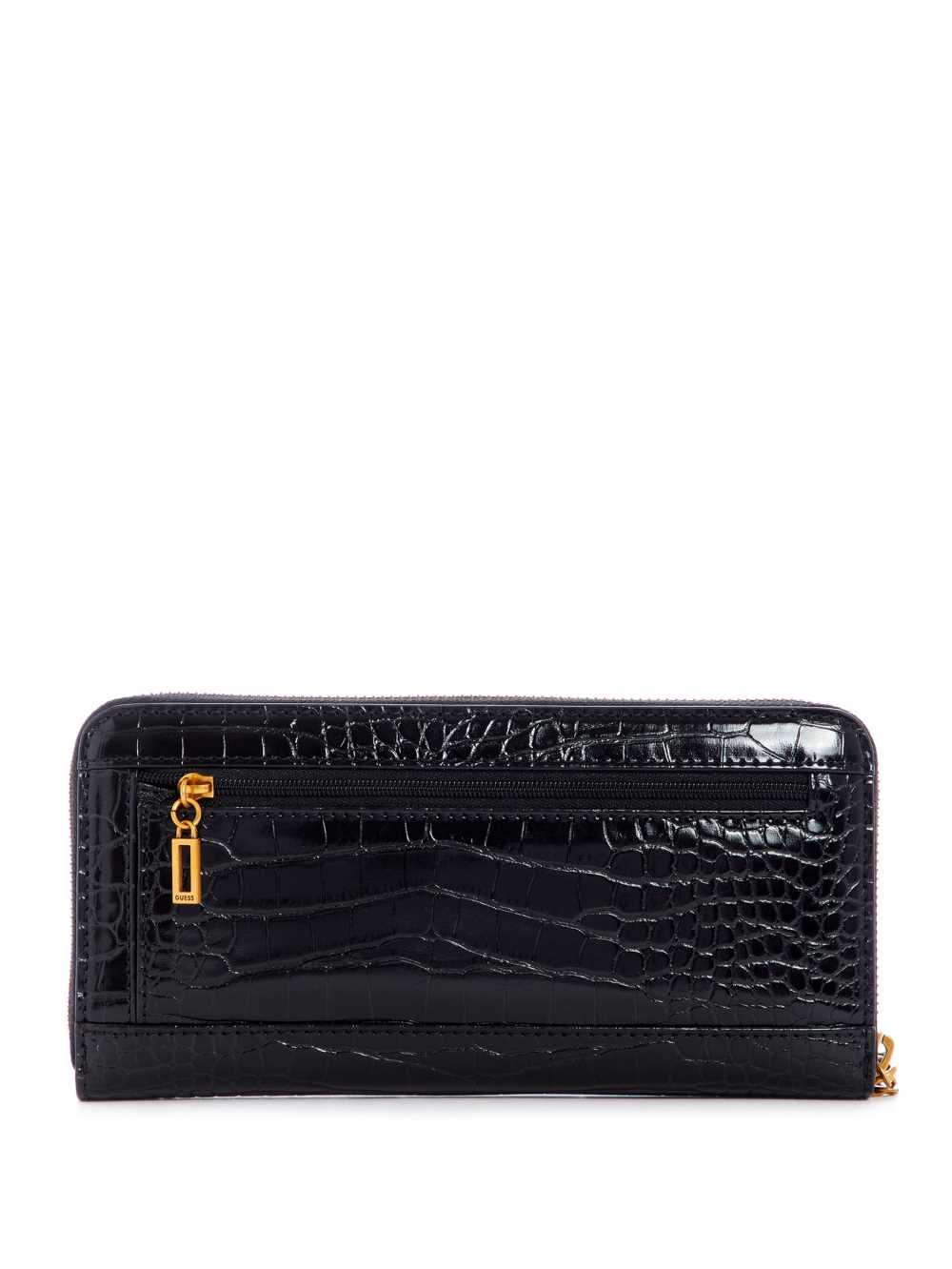 Black Women's Guess Stephi Large Zip Around Crossbody Bags Australia Sale | 570LTNXQA