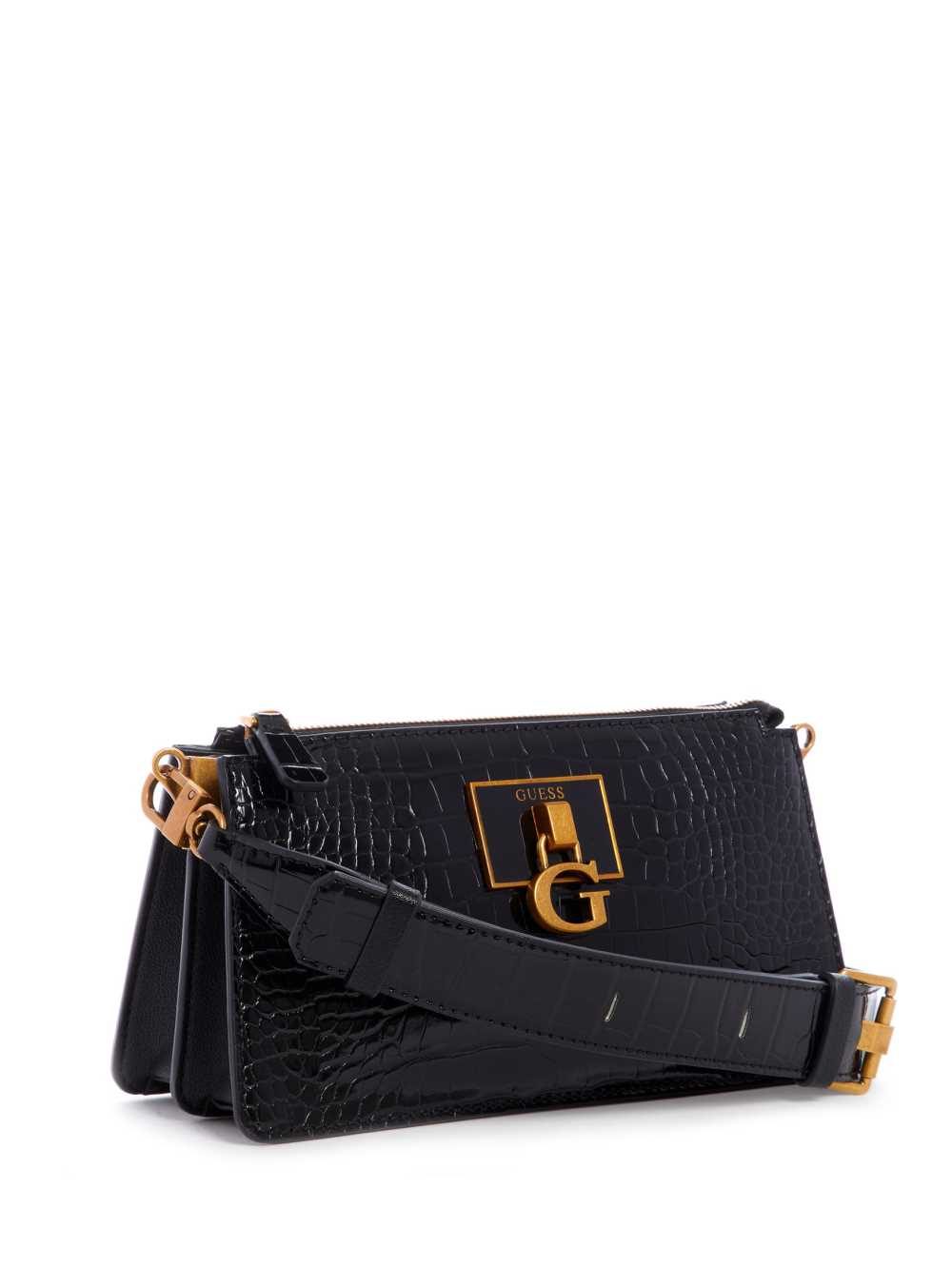 Black Women's Guess Stephi Mini Crossbody Bags Australia Sale | 086RUVIYK