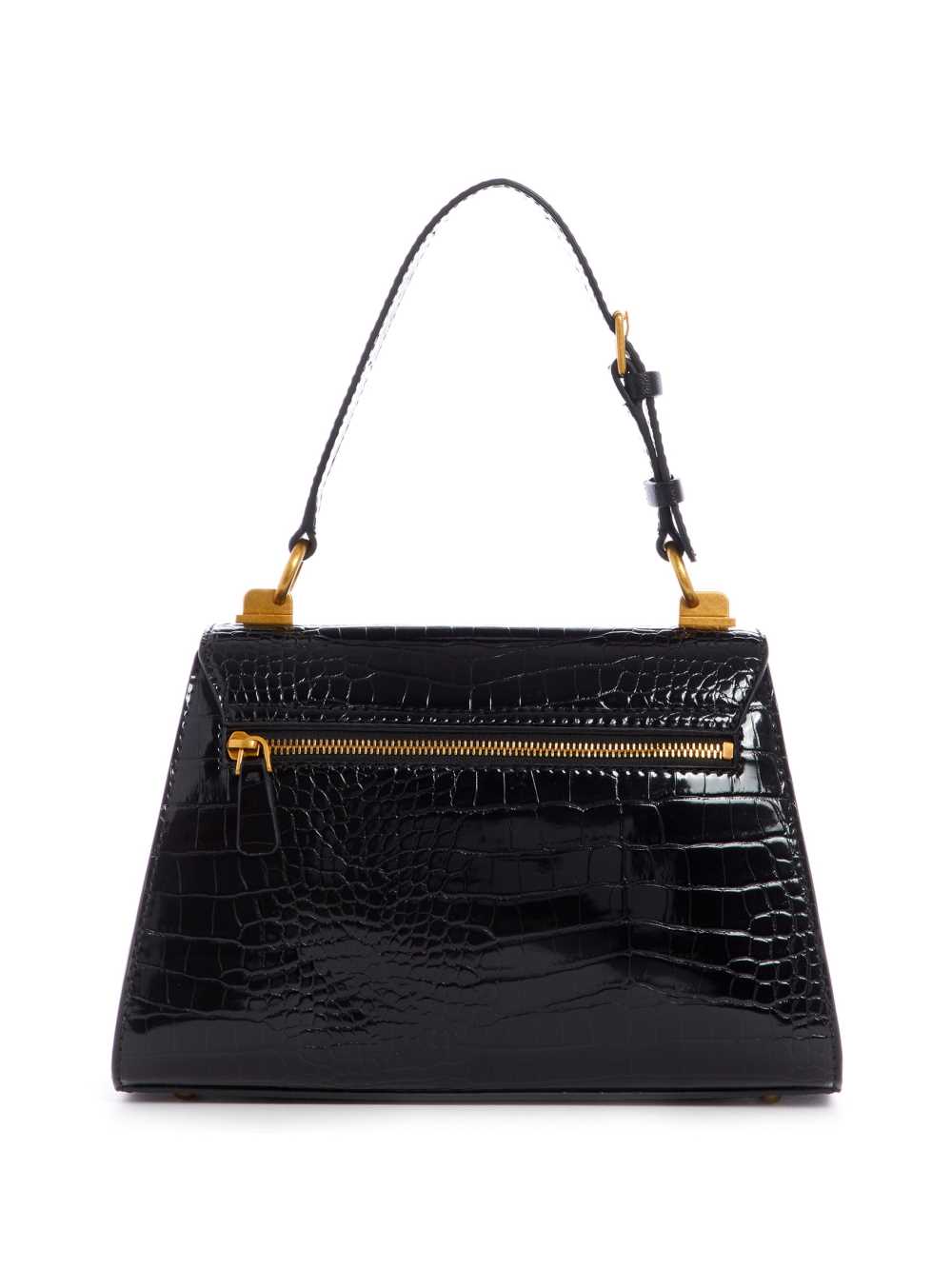 Black Women's Guess Stephi Top-Handle Flap Crossbody Bags Australia Sale | 932LTMCJO