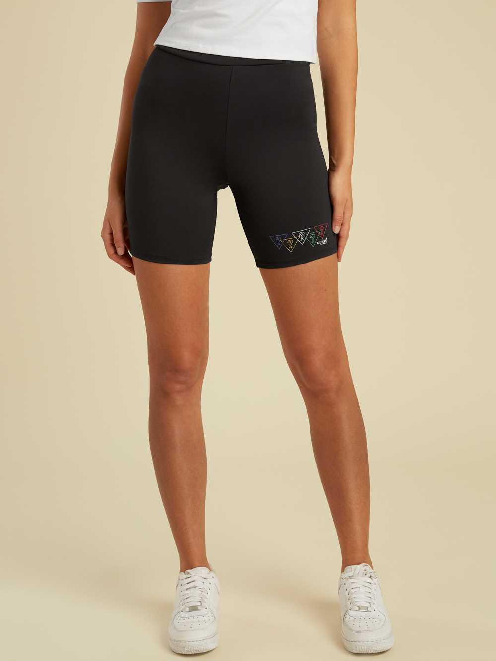 Black Women's Guess Summer Games Biker Shorts Australia Sale | 407GRFJHP