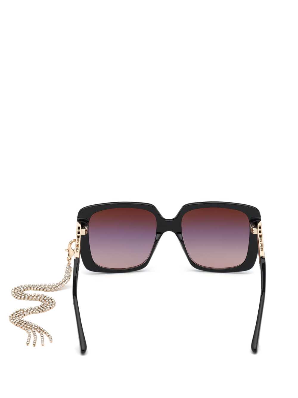 Black Women's Guess Tassel Square Sunglasses Australia Sale | 287QKFRDH