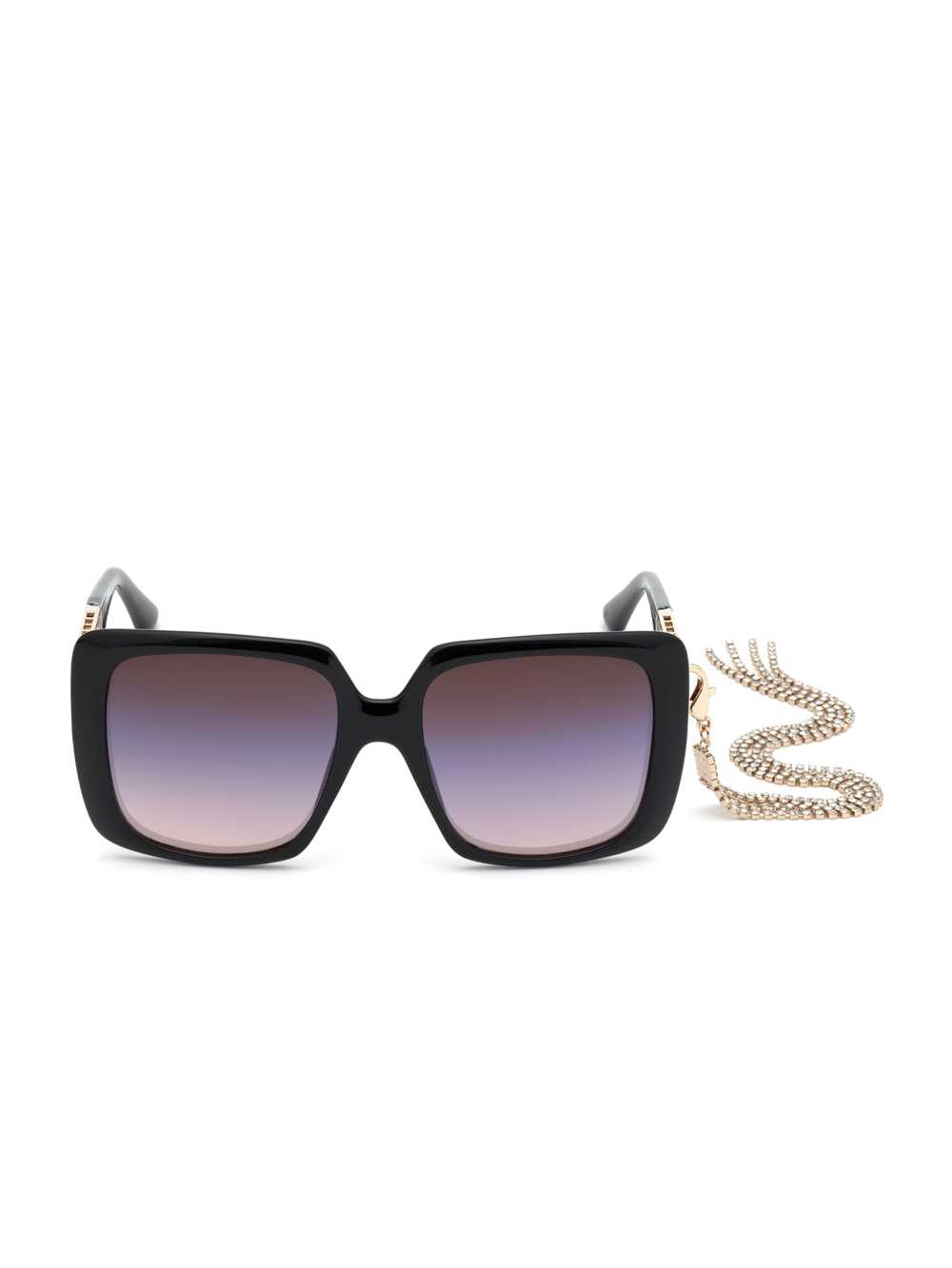 Black Women\'s Guess Tassel Square Sunglasses Australia Sale | 287QKFRDH