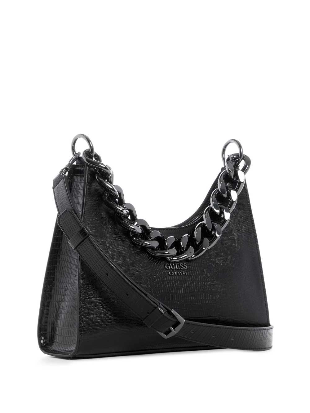 Black Women's Guess Tullia Hobo Bag Shoulder Bags Australia Sale | 938RXVUZK