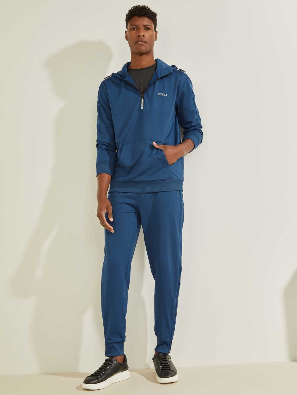 Blue Men's Guess Eco Hal Hoodie Australia Sale | 047XDHSAM