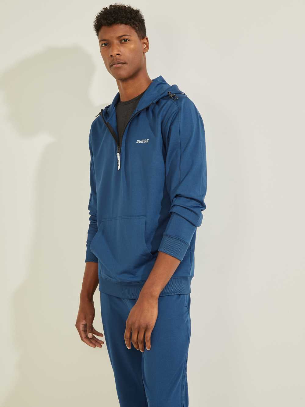 Blue Men\'s Guess Eco Hal Hoodie Australia Sale | 047XDHSAM