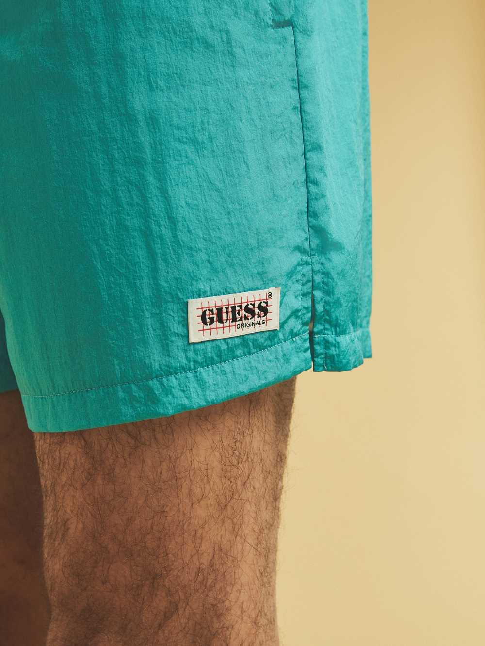 Blue Men's Guess Originals Kit Nylon Shorts Australia Sale | 915SXNHWE