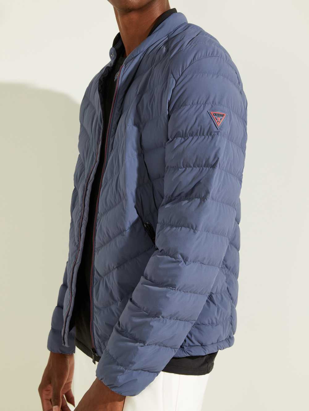 Blue Men's Guess Slim Fit Puffer Jackets Australia Sale | 251MLTFZU