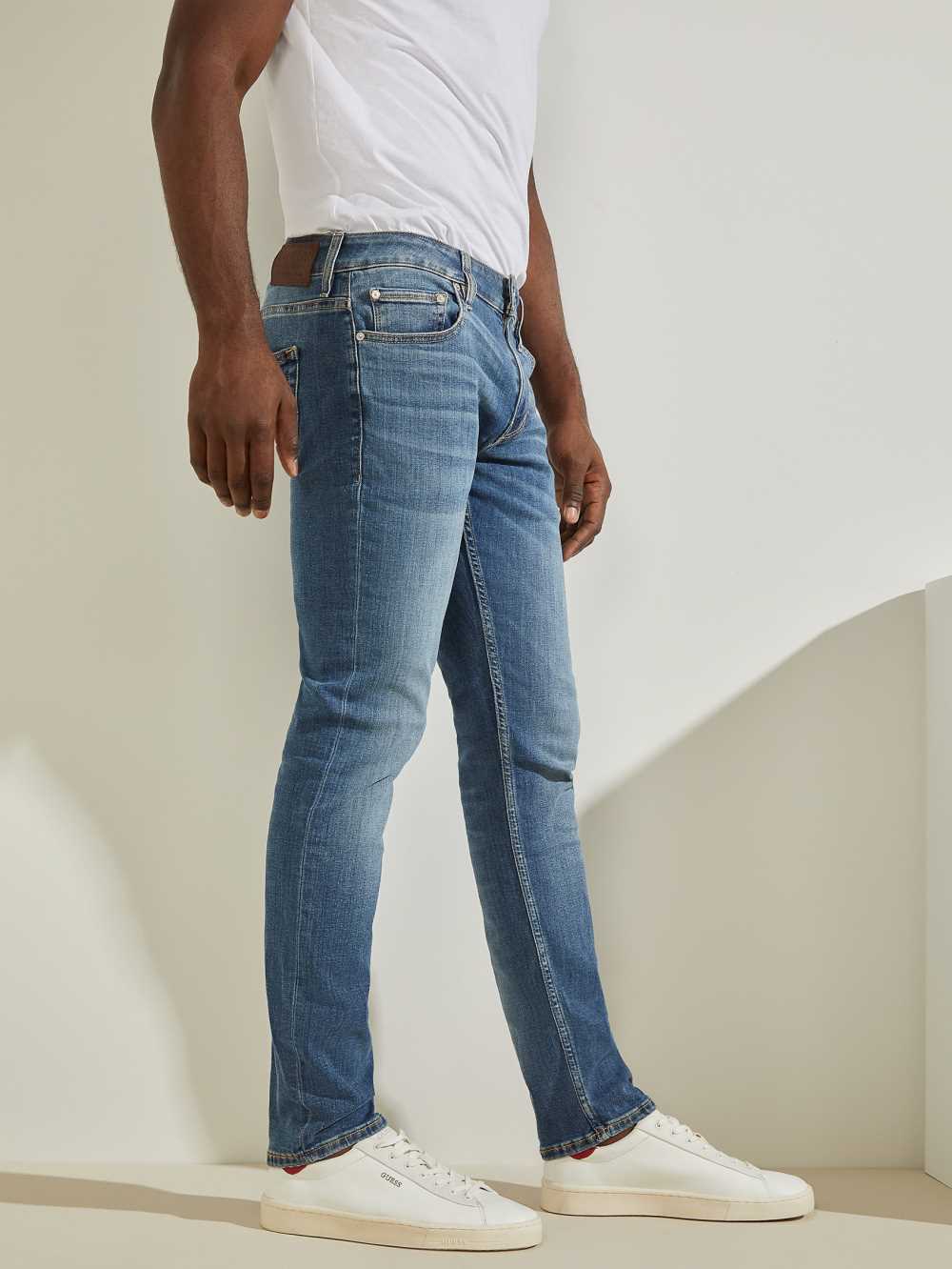 Blue Men's Guess Slim Tapered Jeans Australia Sale | 658YDCOQN