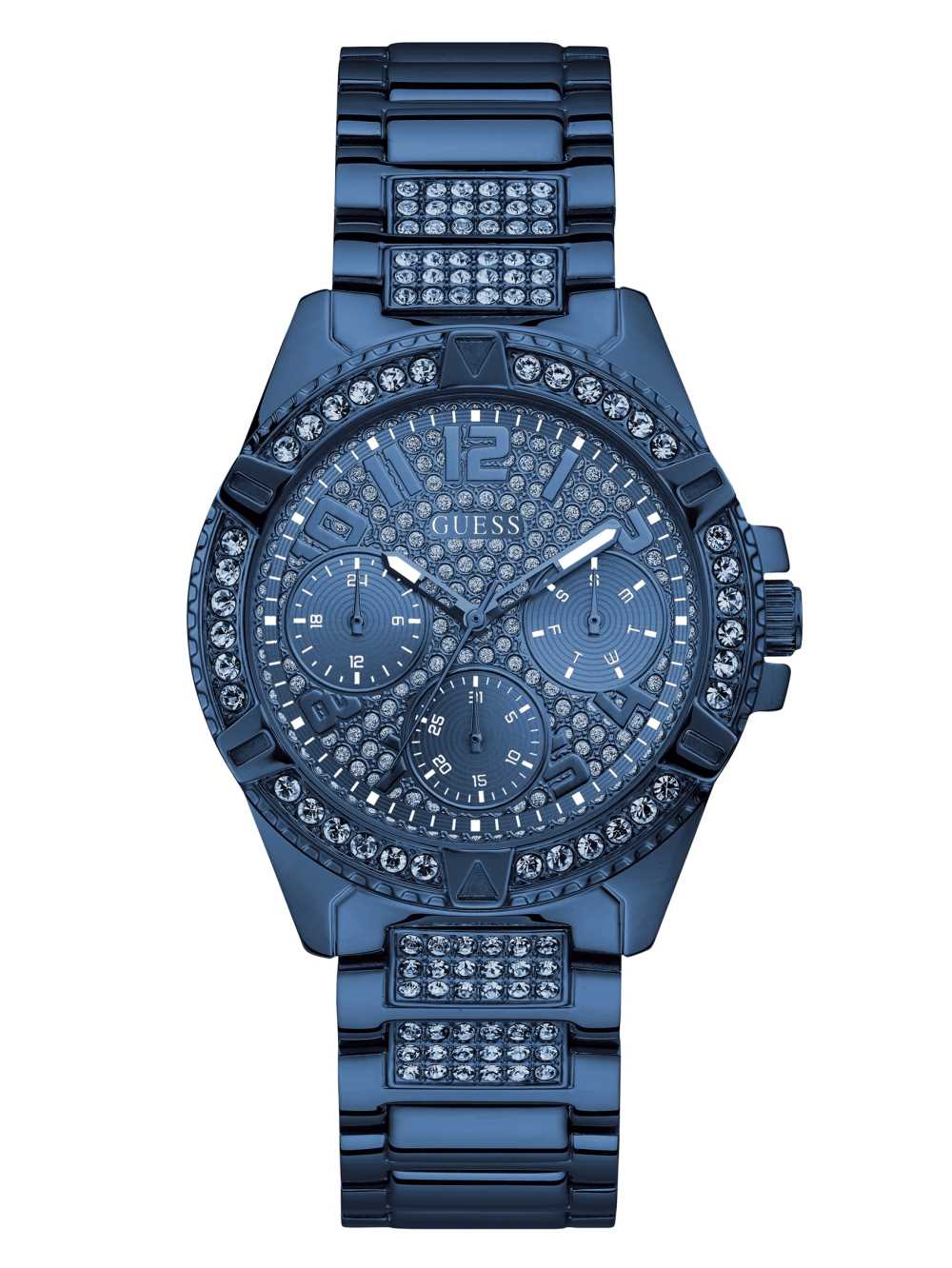 Blue Women\'s Guess Blue Multifunction Watches Australia Sale | 412KHSDTU