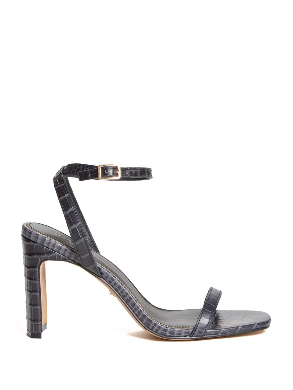 Blue Women's Guess Crocodile Ankle Strap Heeled Heels Sandals Australia Sale | 852BORYSP