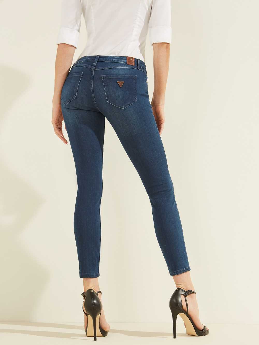 Blue Women's Guess Eco 1981 Skinny Jeans Australia Sale | 234MARSOZ