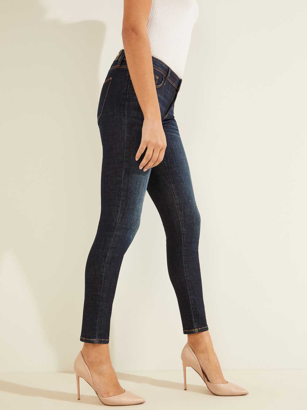 Blue Women's Guess Eco Power Skinny Jeans Australia Sale | 049BSDTRV