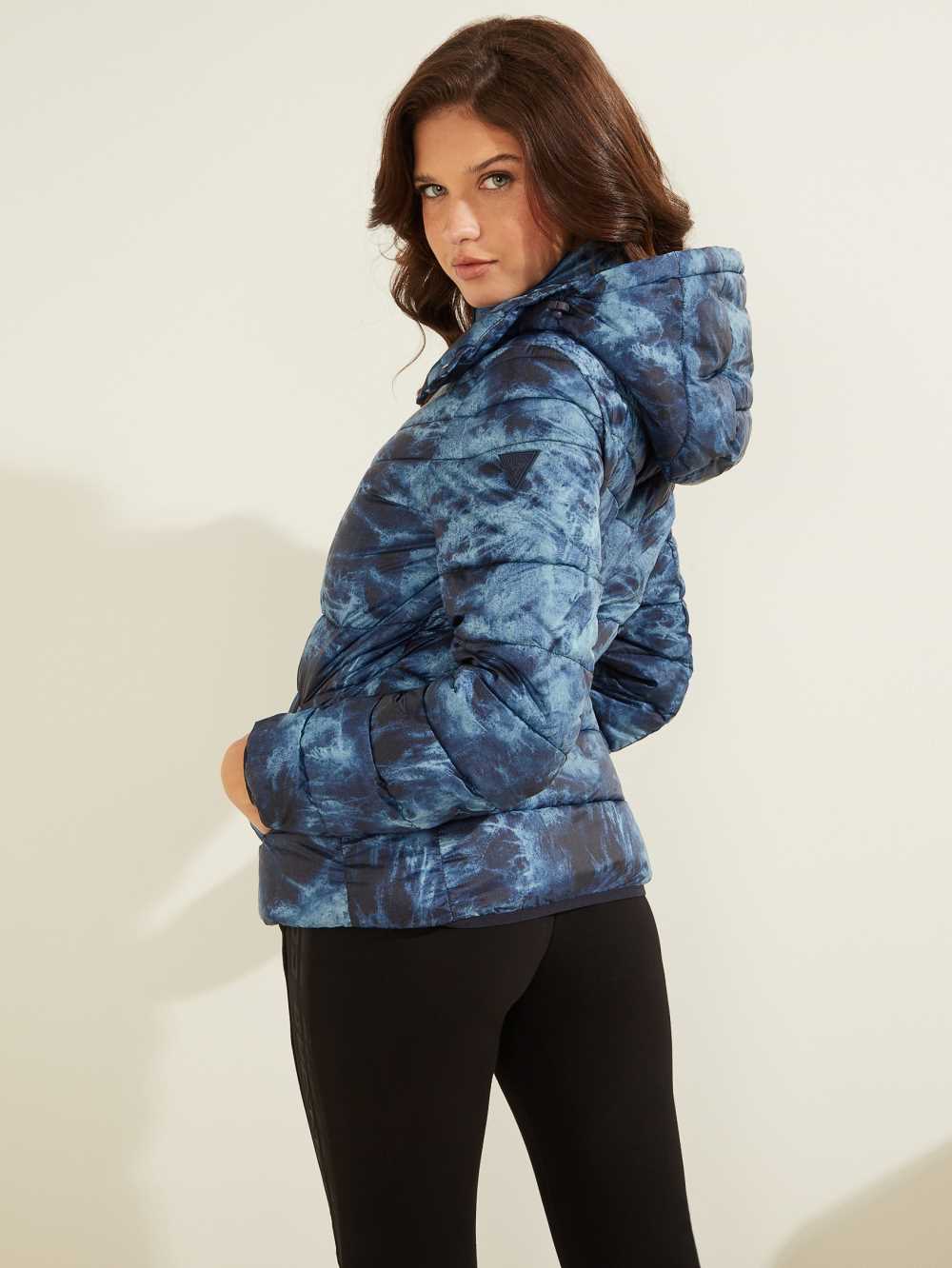 Blue Women's Guess OTTAVIA PUFFER Jackets Australia Sale | 241MDWRCX