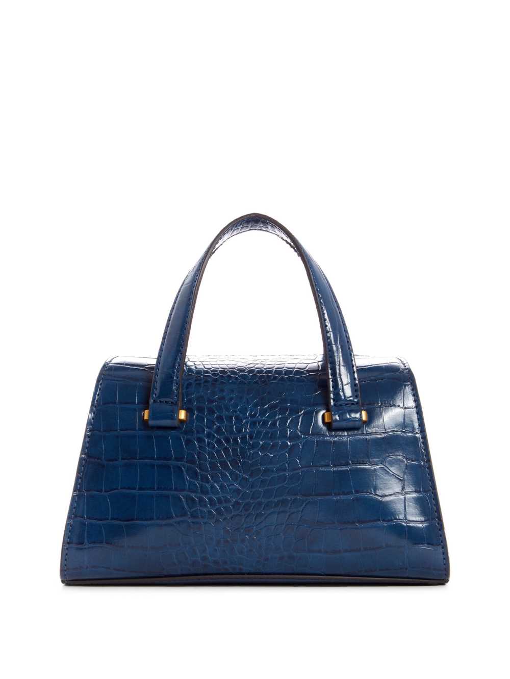 Blue Women's Guess Stephi Croc Mini Satchel Bags Australia Sale | 195WOLTMV