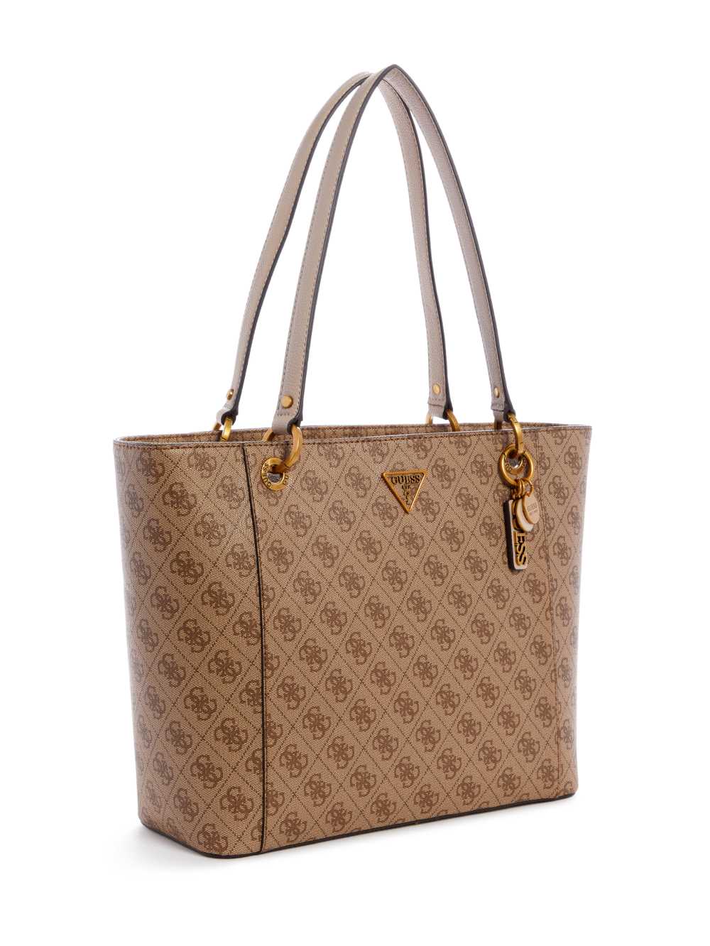 Brown Flower Women's Guess Noelle Elite Quattro G Tote Bags Australia Sale | 523HZTXBS