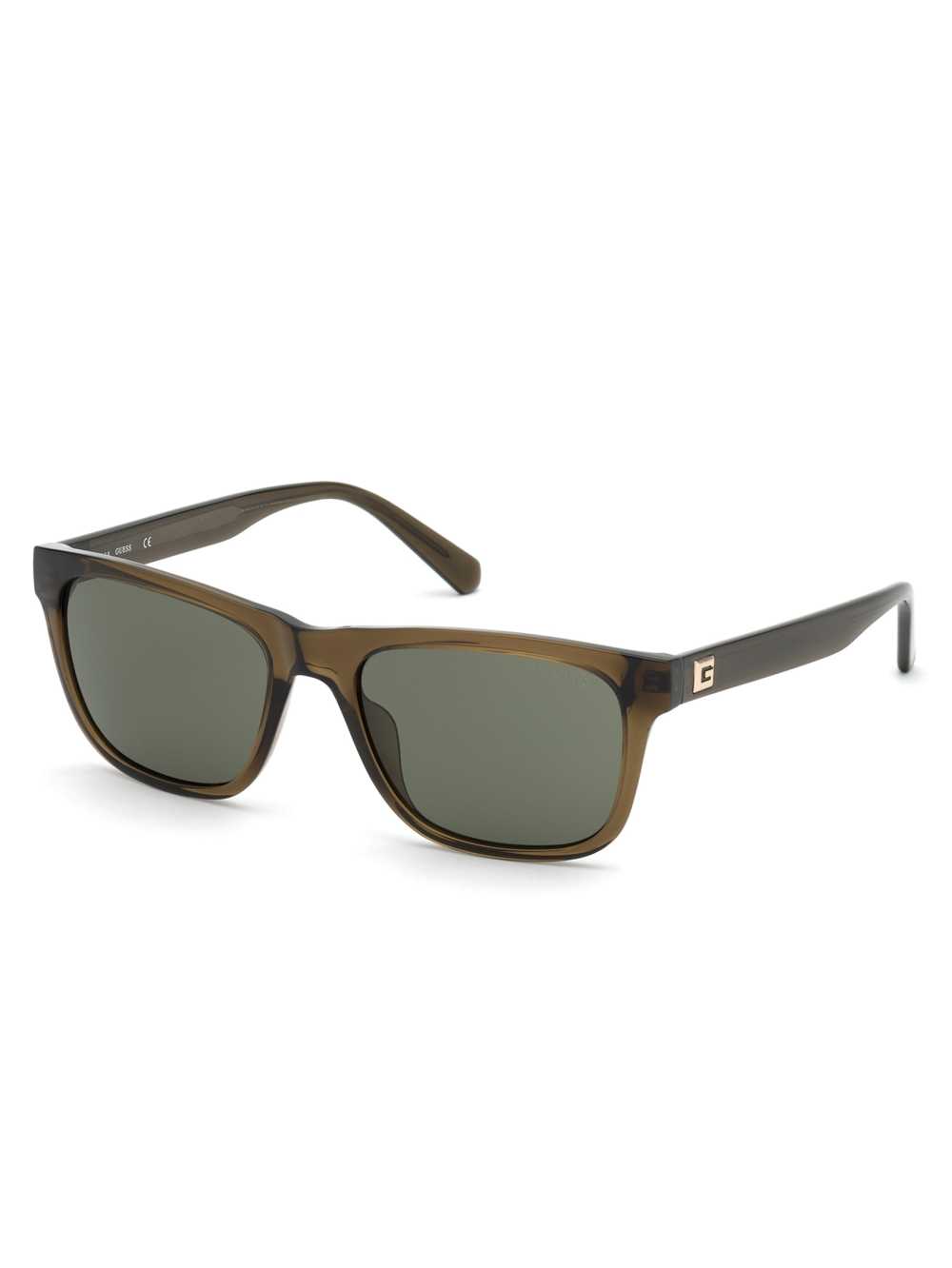 Brown Men's Guess Barry Rectangular Sunglasses Australia Sale | 706ZCOVGY