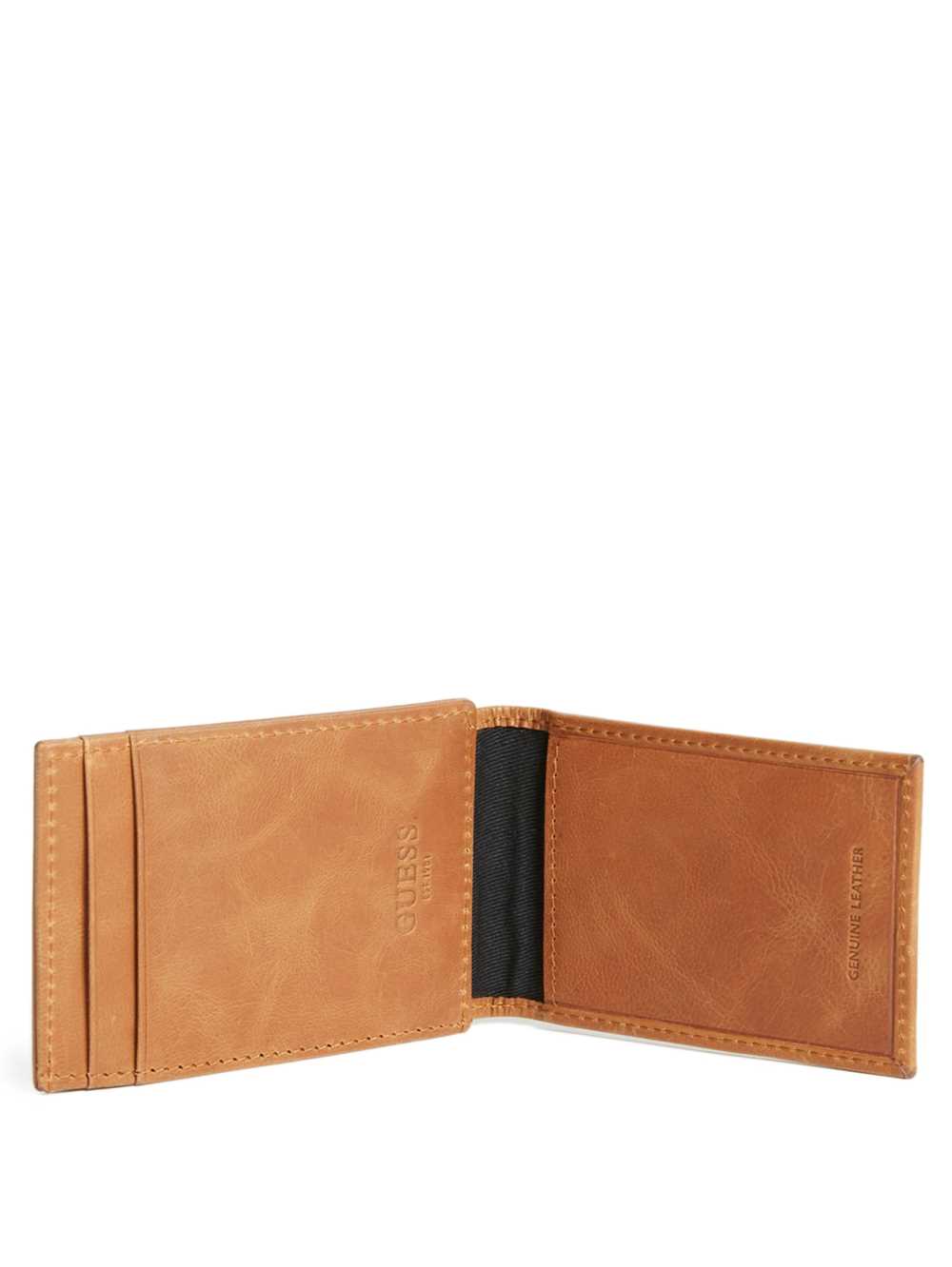 Brown Men's Guess West Wide Magnetic Pocket Wallets Australia Sale | 072PCBSMJ