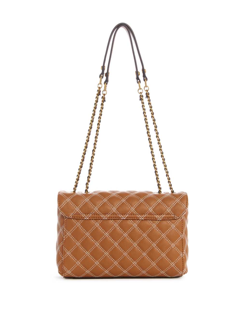 Brown Women's Guess Cessily Quilted Convertible Crossbody Bags Australia Sale | 413QTRYZV