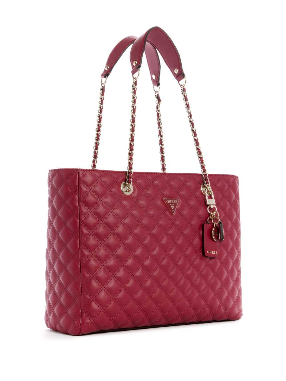 Brown Women's Guess Cessily Quilted Tote Bags Australia Sale | 094ZAHMGS