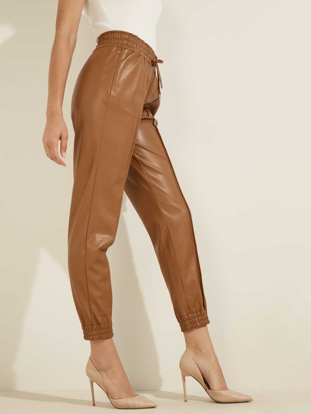 Brown Women's Guess Letizia Joggers Australia Sale | 487SJFOBL