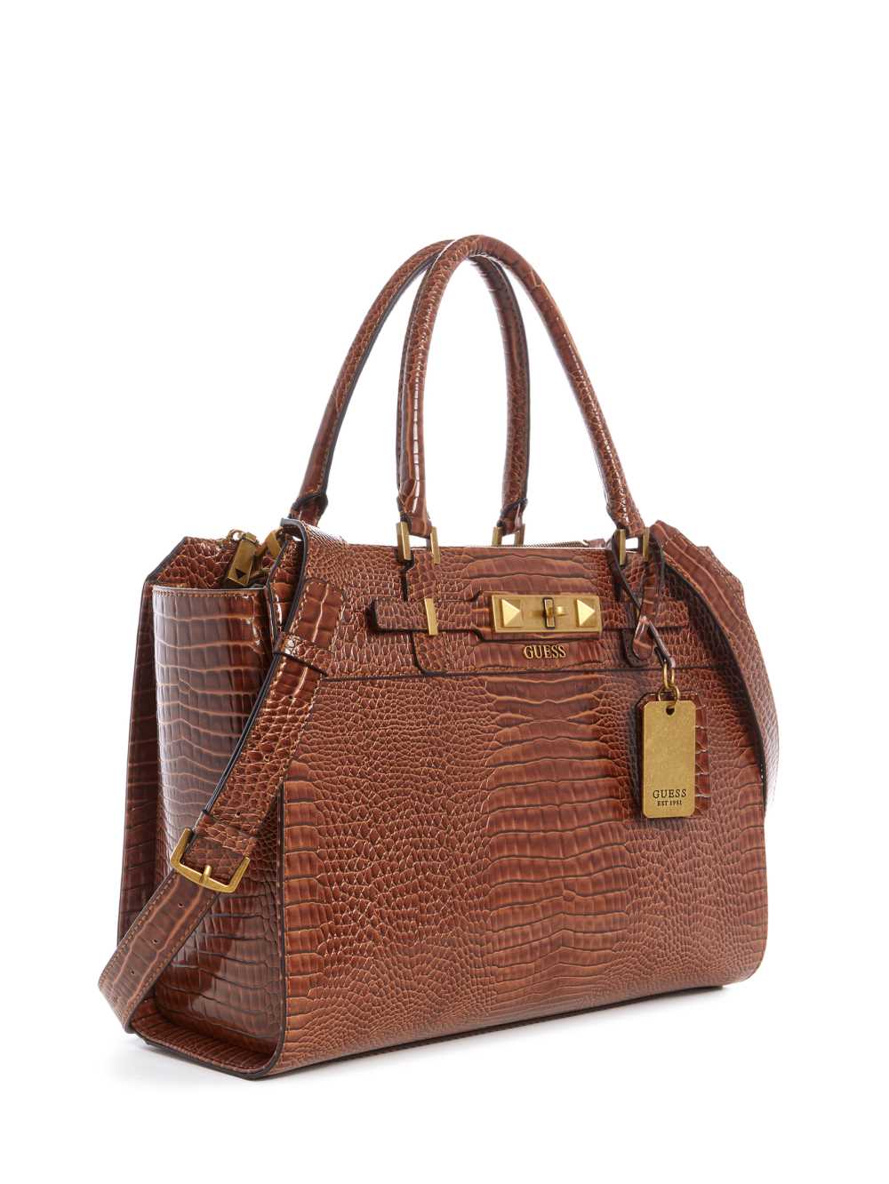 Brown Women's Guess Raffie Carryall Crossbody Bags Australia Sale | 543EVPQTG