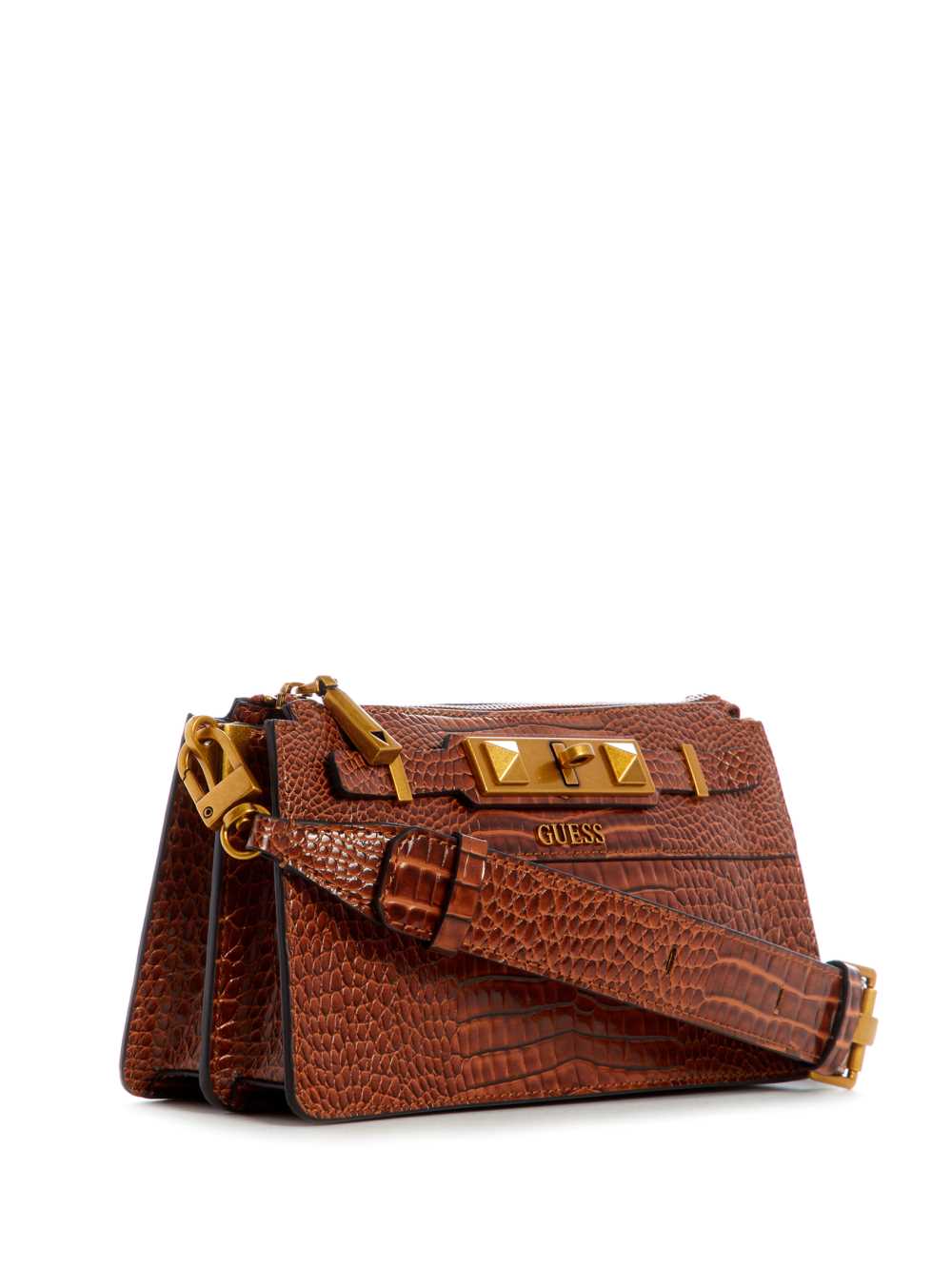 Brown Women's Guess Raffie Mini Crossbody Bags Australia Sale | 716HAGCBM