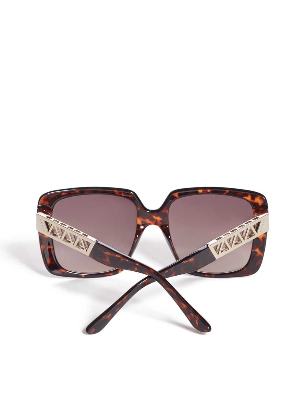 Brown Women's Guess Rhinestone Chain Square Sunglasses Australia Sale | 810XBLPIK