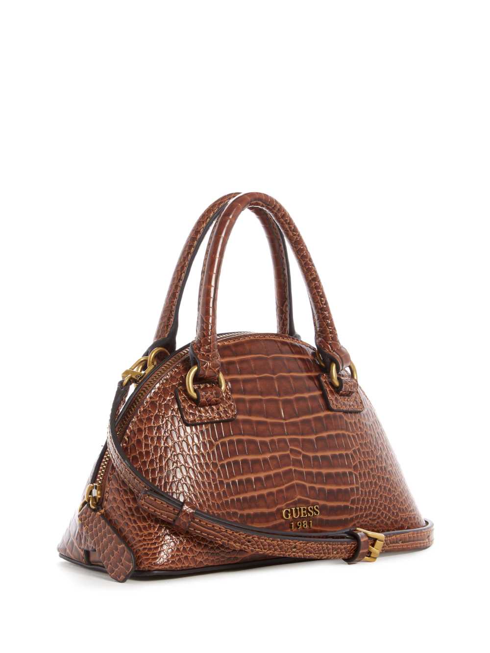 Brown Women's Guess Shilah Small Dome Crossbody Bags Australia Sale | 671GYAPVR