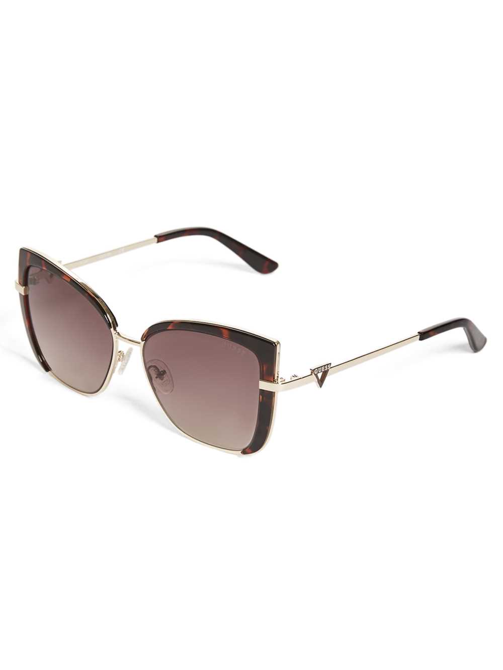 Brown Women's Guess Tinted Cat-Eye Sunglasses Australia Sale | 174WOGPMY