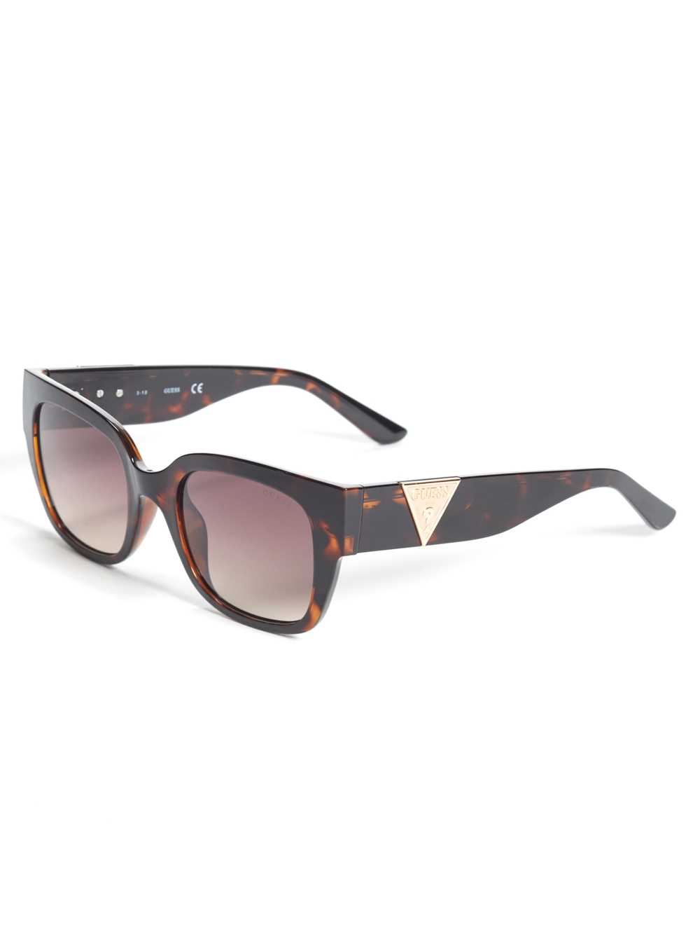 Brown Women's Guess Tortoise Square Sunglasses Australia Sale | 128KWUMOS