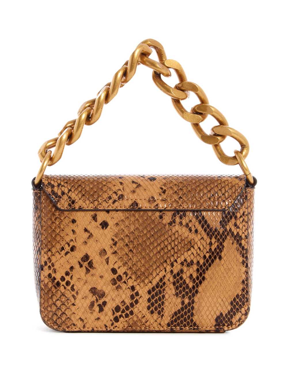 Brown Women's Guess Tullia Python Mini Crossbody Bags Australia Sale | 196ULYHNK