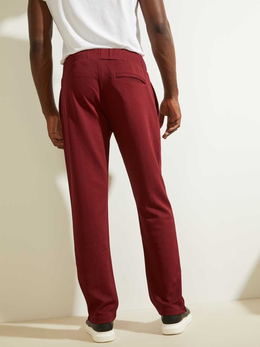 Burgundy Men's Guess Eco Phil Pants Australia Sale | 372UTYZFI