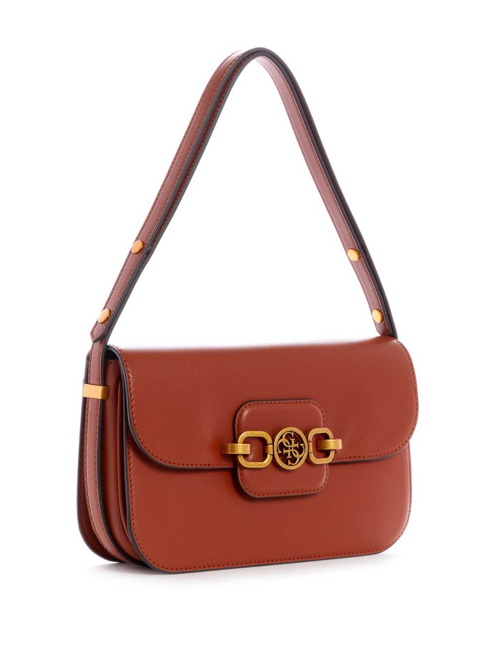 Burgundy Women's Guess Hensely Convertible Shoulder Bags Australia Sale | 567NQVECM