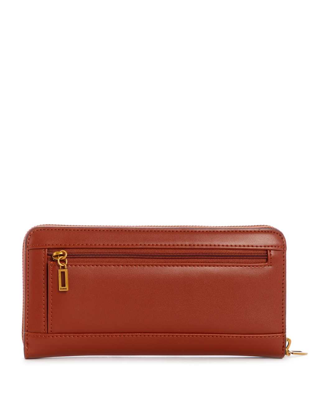 Burgundy Women's Guess Hensely Large Zip-Around Wallets Australia Sale | 526FYIWTA