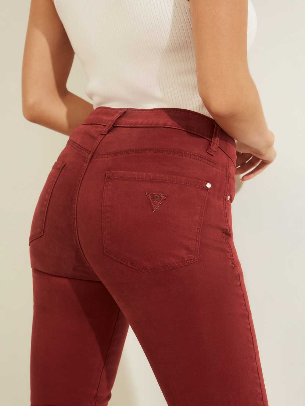 Burgundy Women's Guess Pastel Sexy Curve Skinny Jeans Australia Sale | 374DPQTLG