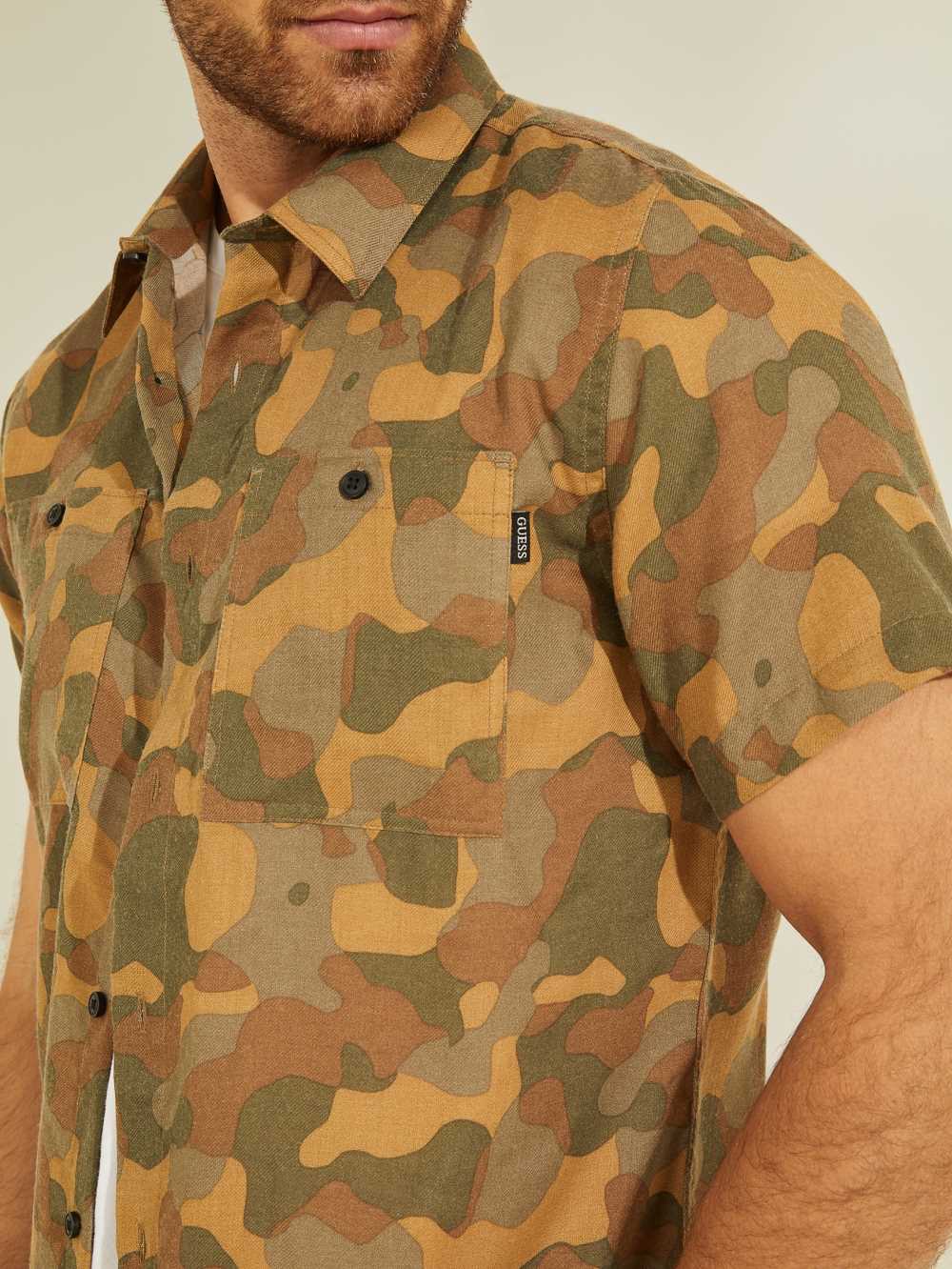 Camo Men's Guess Crafted Camo Shirts Australia Sale | 798YLJUCD