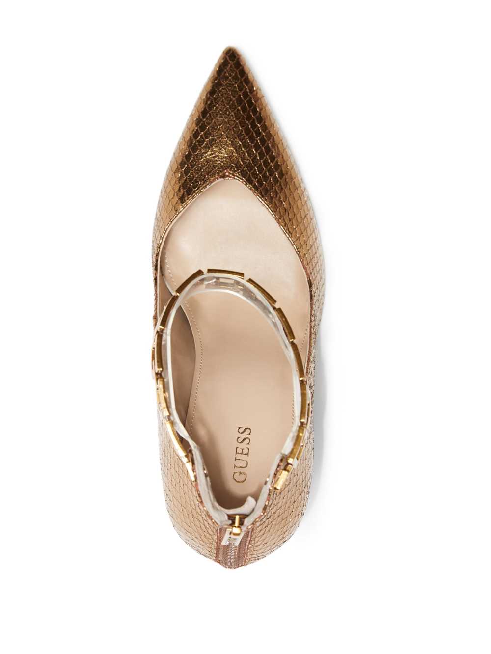 Copper Women's Guess G-Chain Ankle Strap Pumps Pumps Australia Sale | 572FOEJYD