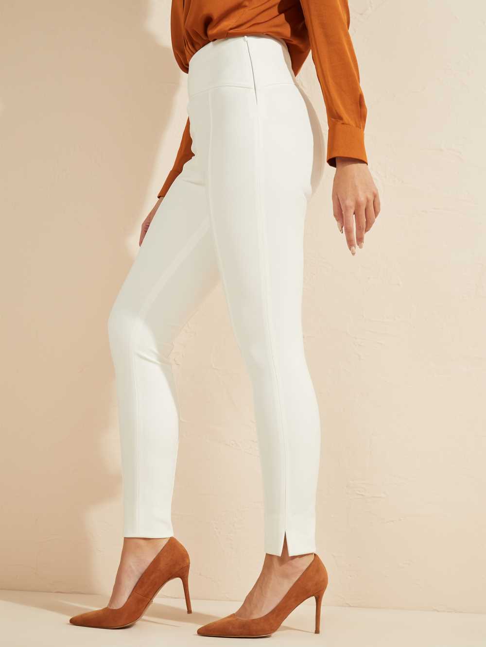 Cream Women's Guess Moxie High-Rise Skinny Pants Australia Sale | 924GEZUNY