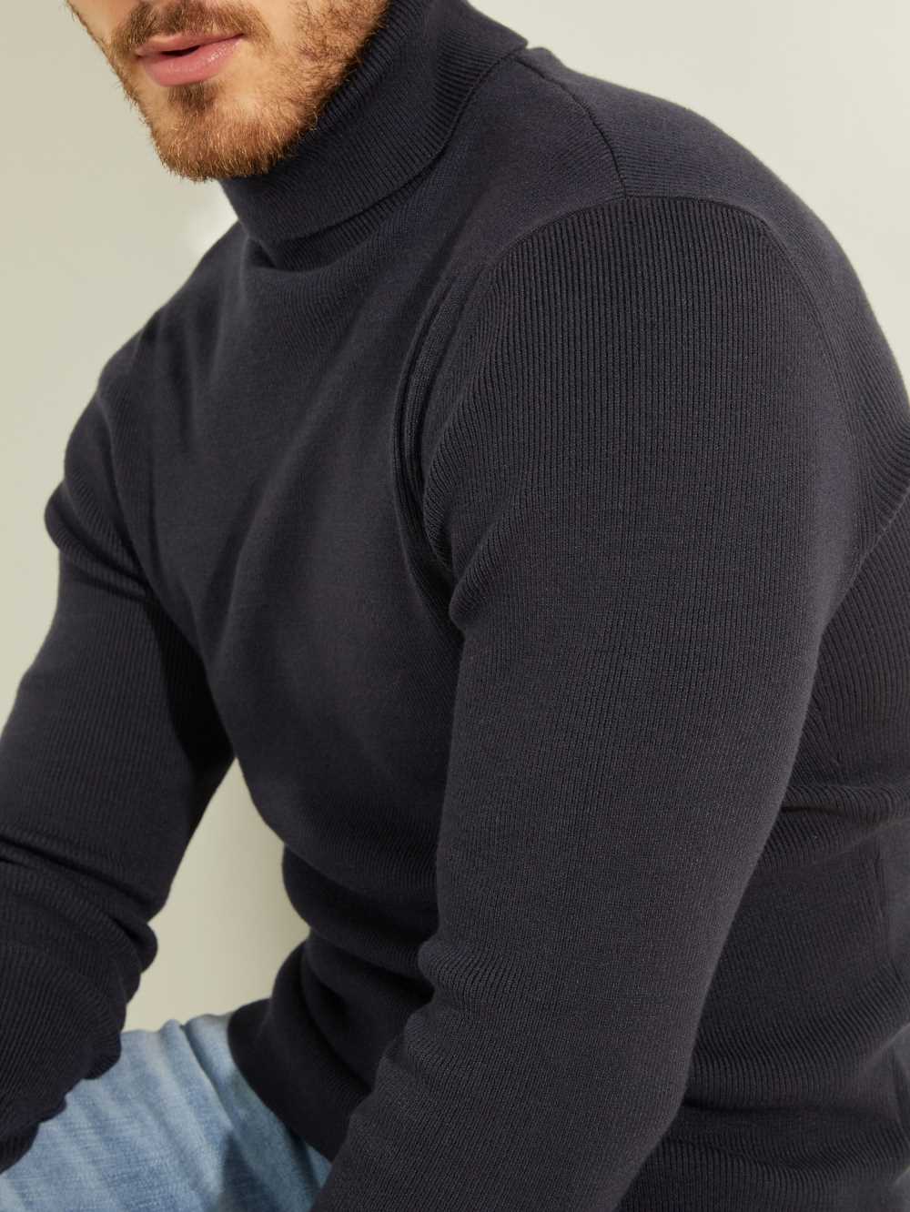 Dark Blue Men's Guess Liam Ribbed Sweaters Australia Sale | 492WOBHTQ