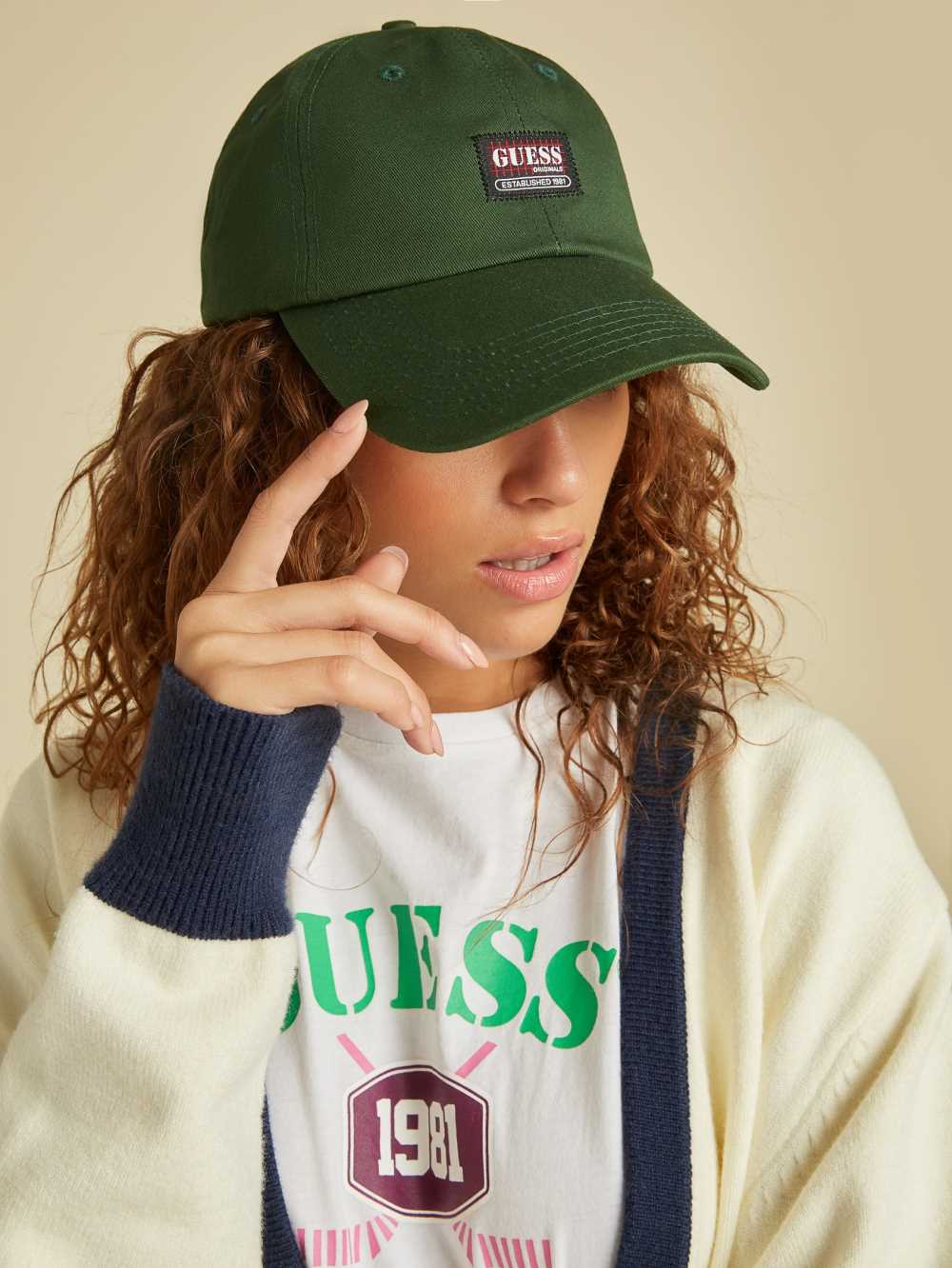 Dark Green Women\'s Guess Originals Dad Hats Australia Sale | 310VWIAJT