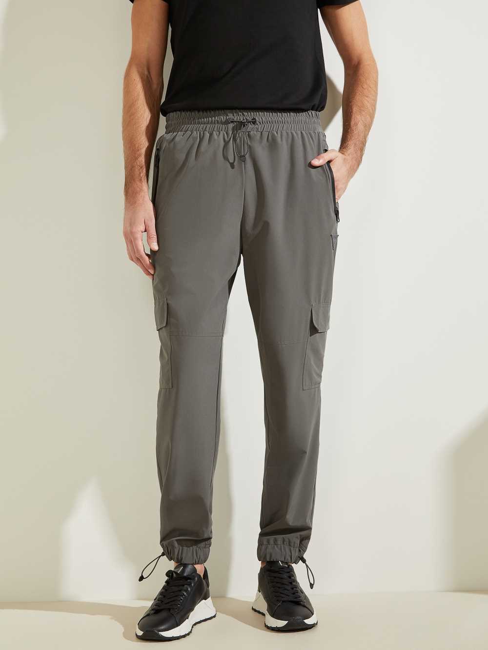 Dark Grey Men\'s Guess Eco Kaden Cargo Pants Australia Sale | 941EKRQFT