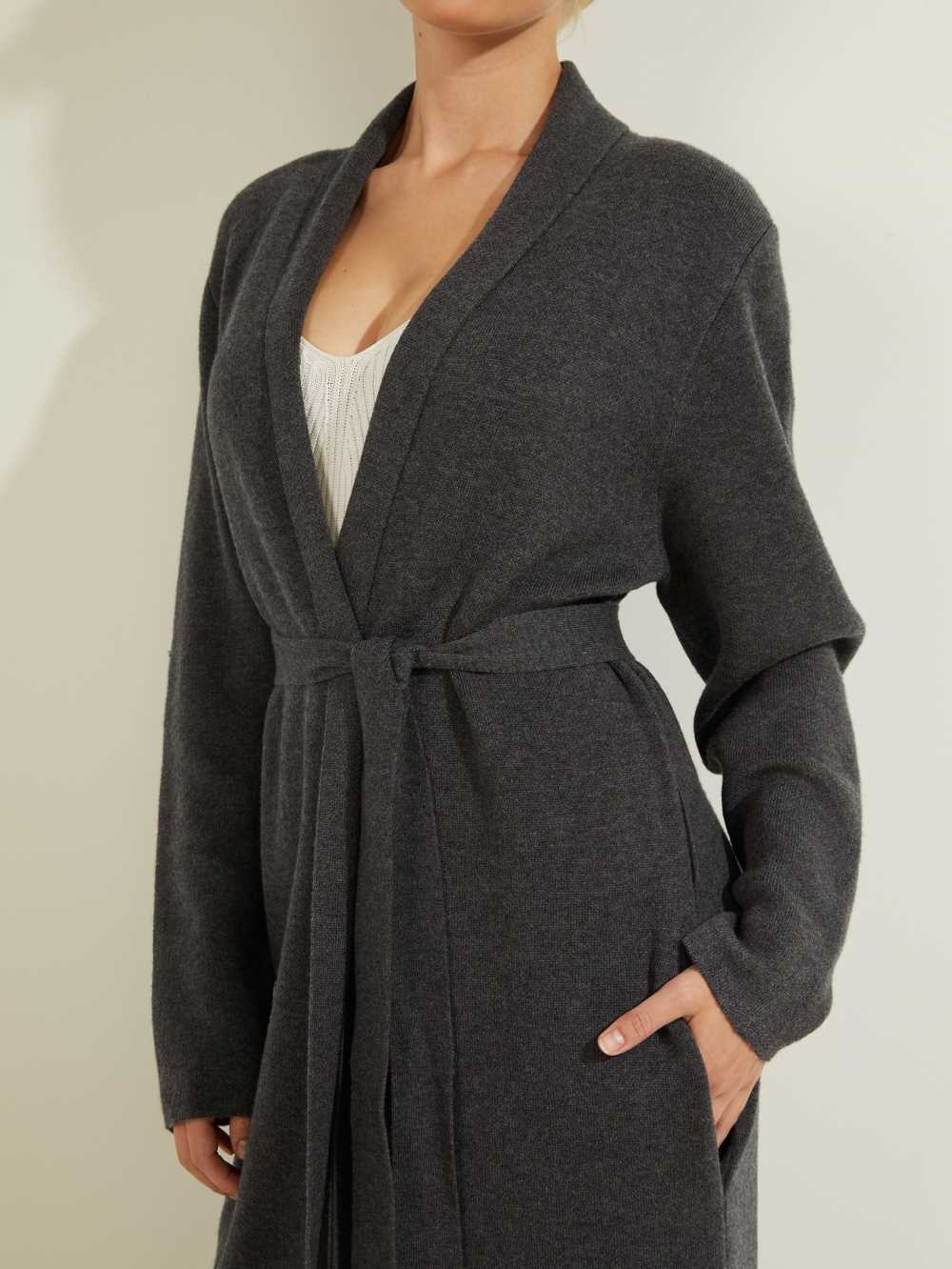 Dark Grey Women's Guess Clarissa Cardigan Sweaters Australia Sale | 460HXAJLQ