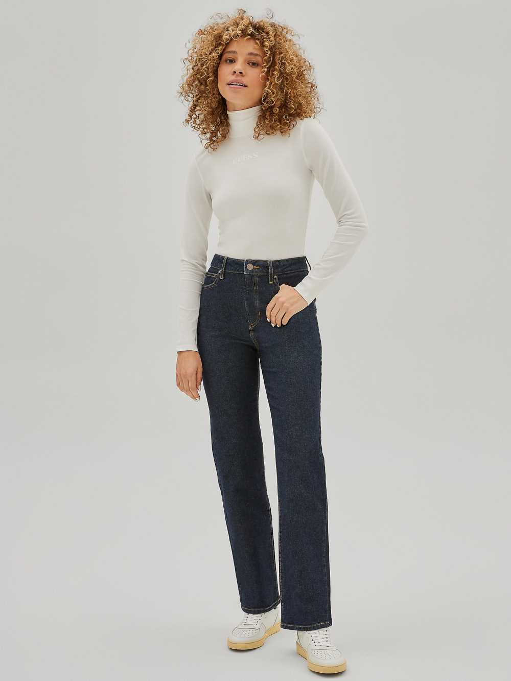 Dark Wash Women's Guess Originals Mom Jeans Australia Sale | 276TKEHYJ